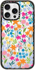 Impact Case for iPhone 16 Pro Max Bright Spring Flowers - Clear Black