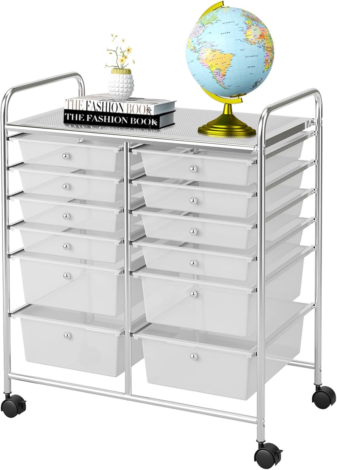 Happygrill 12-Drawer Rolling Storage Cart for Home Office Use