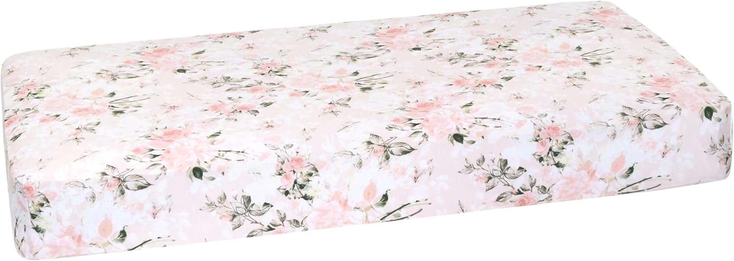 Posh Peanut Fitted Crib Sheet in Vintage Pink Rose for Comfort