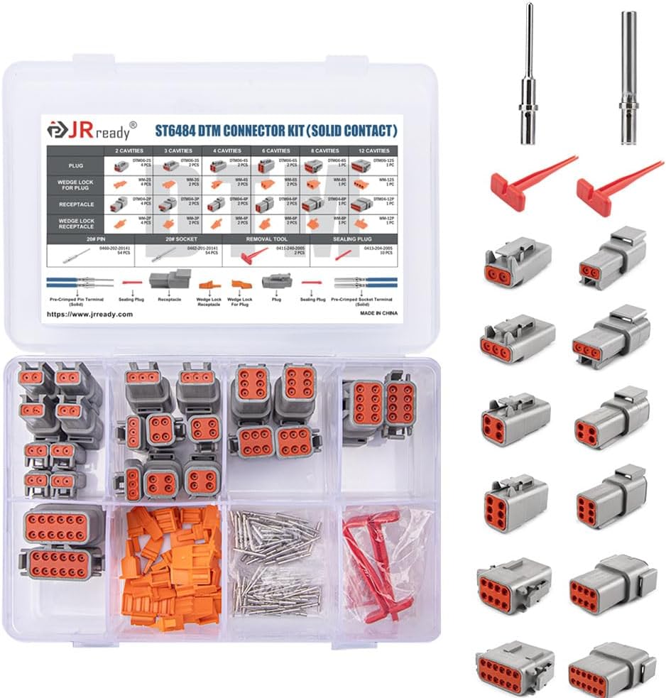 Deutsch DTM Connector Kit with Removal Tools for 2 to 12 Pins