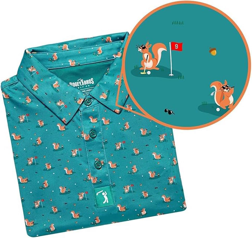 Funny Golf Polo Shirts with UPF 50 Protection for Men