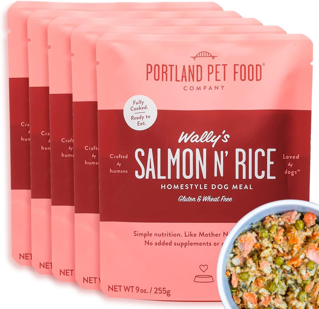 Wallys Salmon N Rice Fresh Dog Food Pouches for All Breeds
