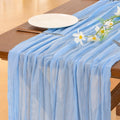 Cheesecloth Table Runner 35in x 120in Light Blue - Boho Rustic Decor