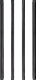 PIPE DECOR 3/4 x 24 Black Steel Plumbing Pipe 4 Pack - DIY Industrial