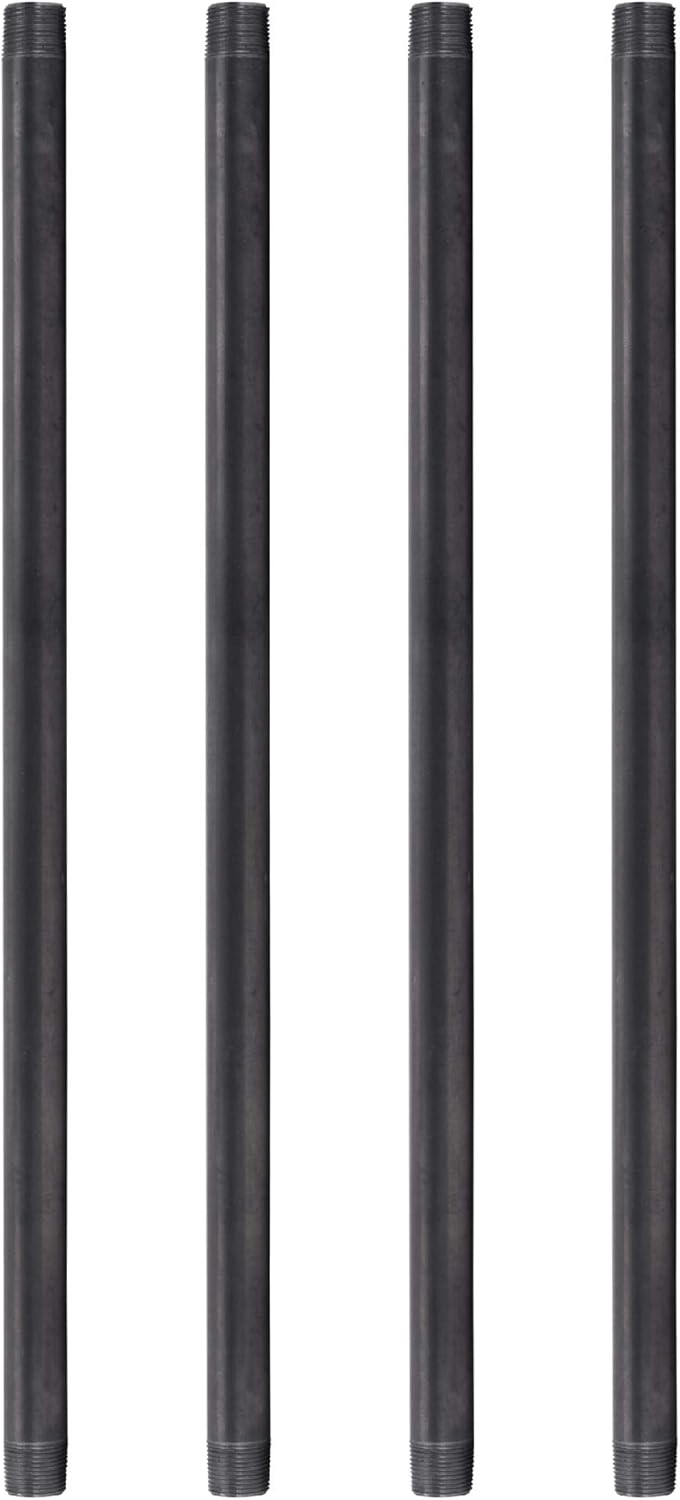 PIPE DECOR 3/4 x 24 Black Steel Plumbing Pipe for DIY Projects