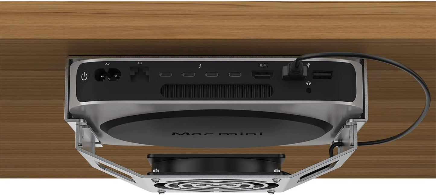 Mac mini Cooling Fan Stand for Efficient Airflow and Space Saving