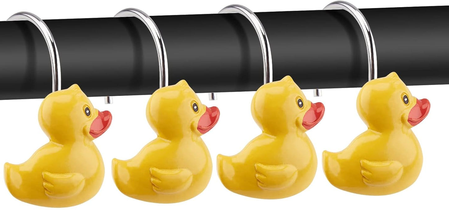 AGPtek 12PCS Yellow Duck Resin Curtain Hooks