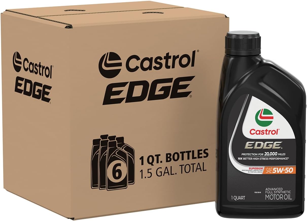 Castrol EDGE 5W-50 Full Synthetic Motor Oil for Superior Performance