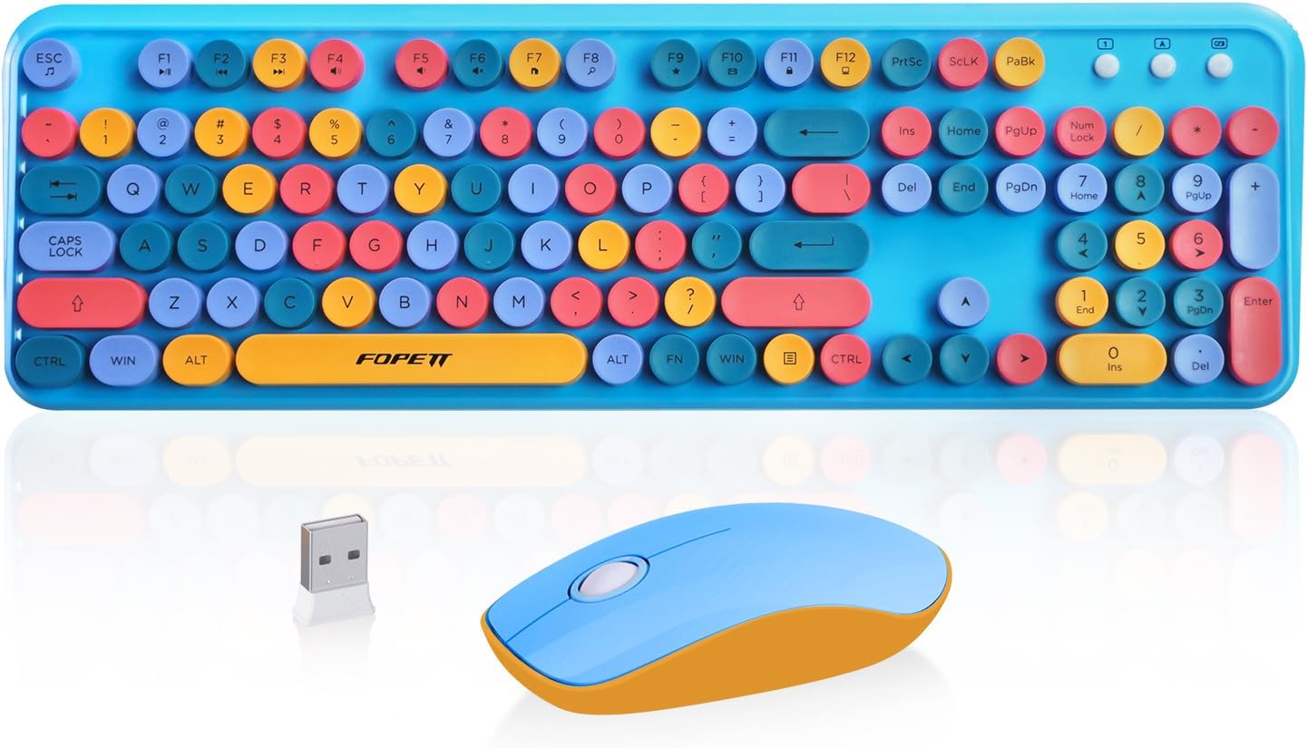 Fast Typing Freedom: FOPETT Wireless Keyboard & Mouse