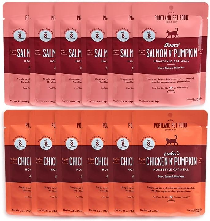 Human-Grade Mixed Variety Pack Wet Cat Food Pouch for Cats