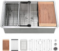 27 Inch Undermount Kitchen Sink Workstation - Space-Saving Workstation