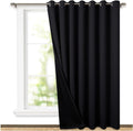 NICETOWN Extra Wide Patio Door Curtain - 100% Blackout Privacy