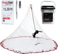 3/8 Mesh Cast Net 3ft-12ft Radius - Heavy Duty Lead Throw Net