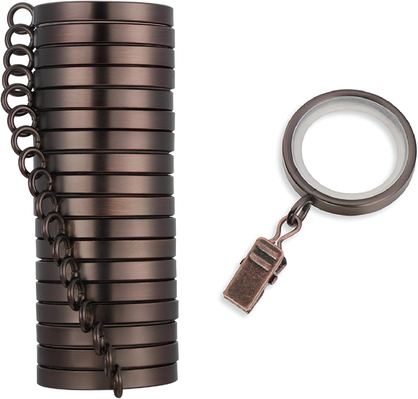 Cambria Designer Series Easy Glide Curtain Rings: Premium & Silent - Oil Rubbed Bronze