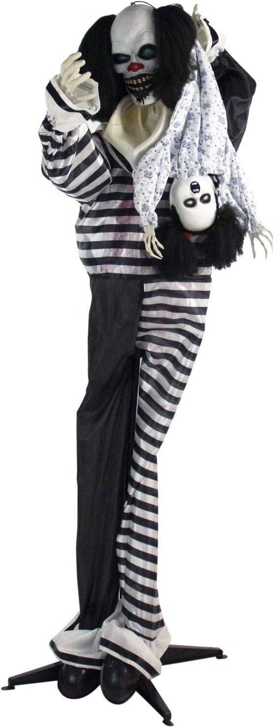 Life-Size Animatronic Scary Talking Clown for Halloween Fun
