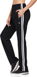 baleaf Women's Track Pants Athletic Jogging Sweatpants - Zipper open