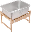 PEDAY 2.64 Gallon Raised Dog Water Bowl - Elevated 304 Steel Bowl