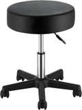 Rolling Stool with Wheels Adjustable Height Cushion Seat - Durable