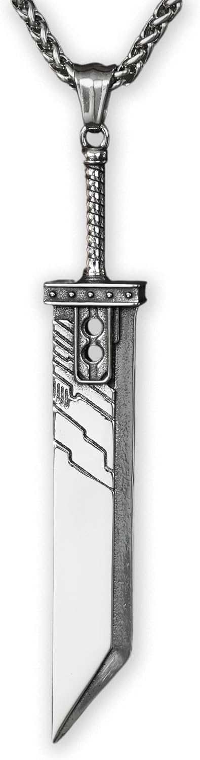 Extra Large Fantasy RPG VII Remake Cloud Buster Sword Pendant
