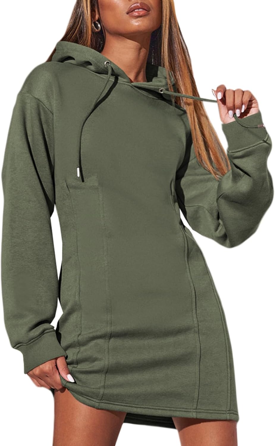 AlvaQ Womens Hoodie Dresses for Casual Fall Winter Style