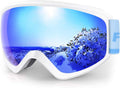 Kids Ski Goggles OTG for Boys Girls - Anti-Fog UV Protection