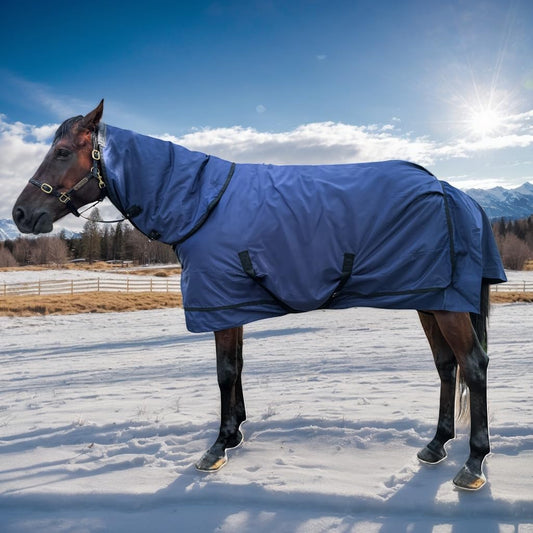 Ultimate Protection: Winter Horse Blanket 220g | Navy Blue | 78''