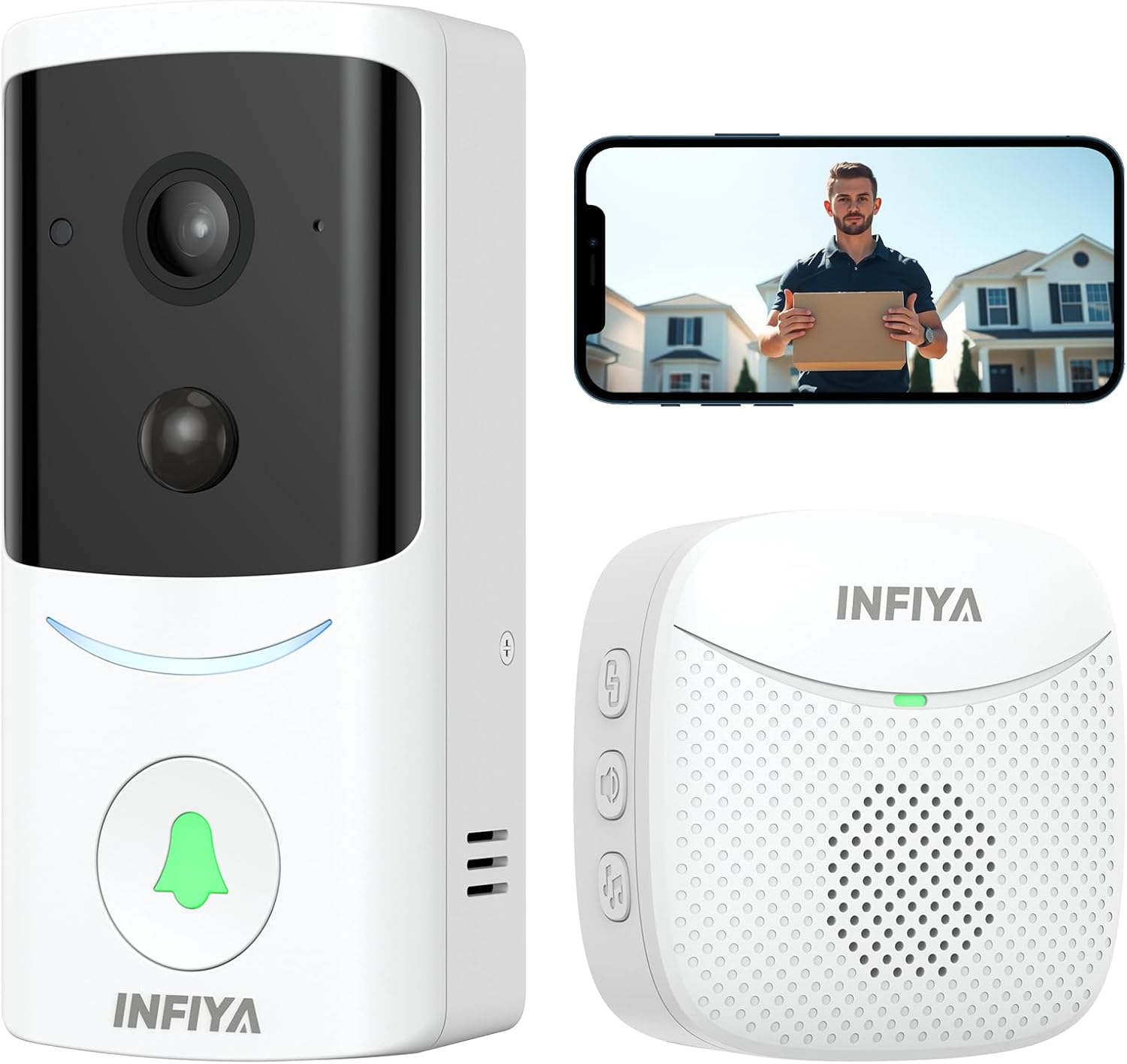 INFIYA Wireless Video Doorbell - Enhanced Home Security