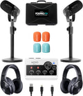Portable Podcast Equipment Bundle for iPhone and Android - Dual