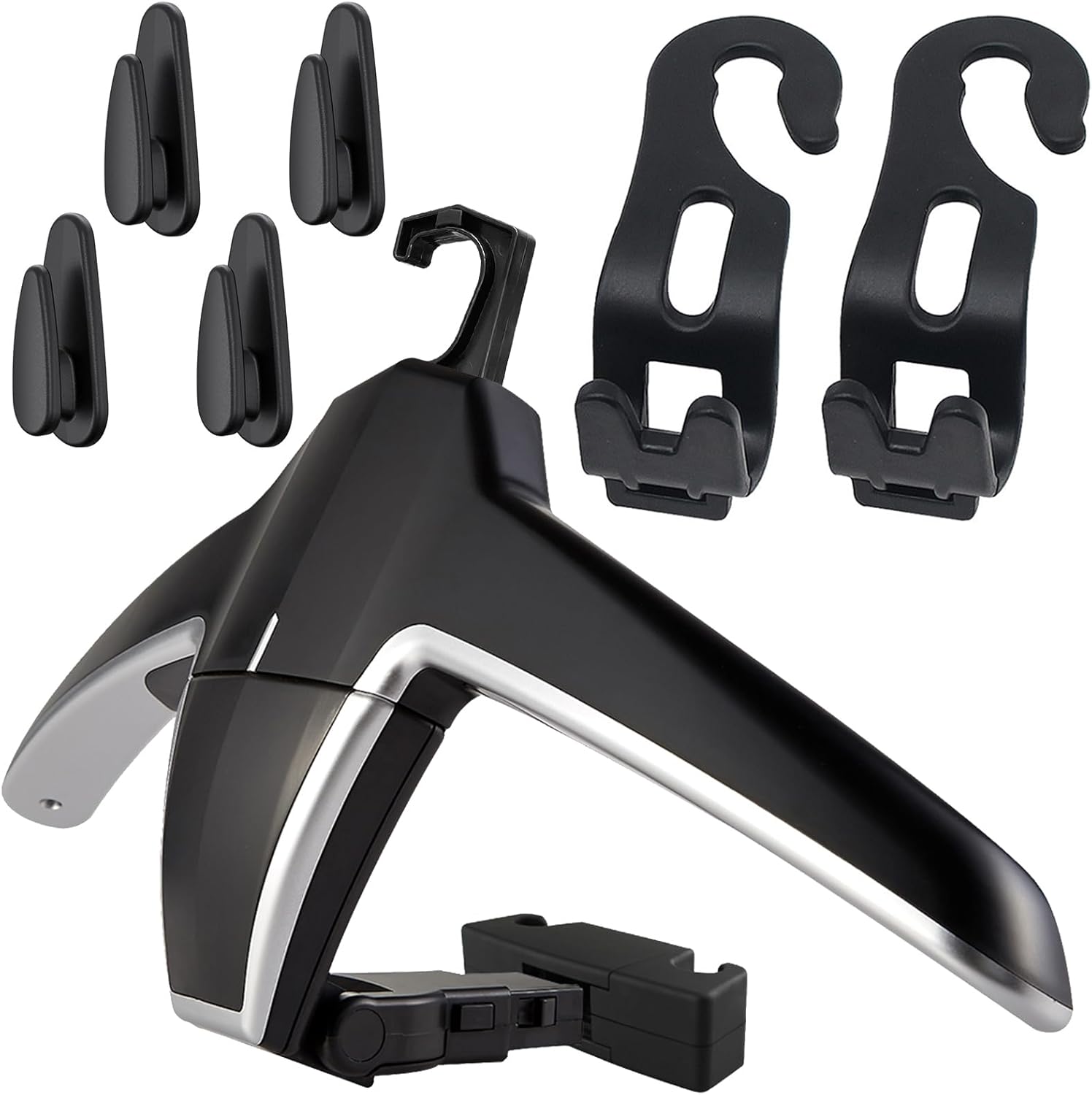 Car Back Seat Headrest Hanger with 6 Hooks for Clothes and Bags
