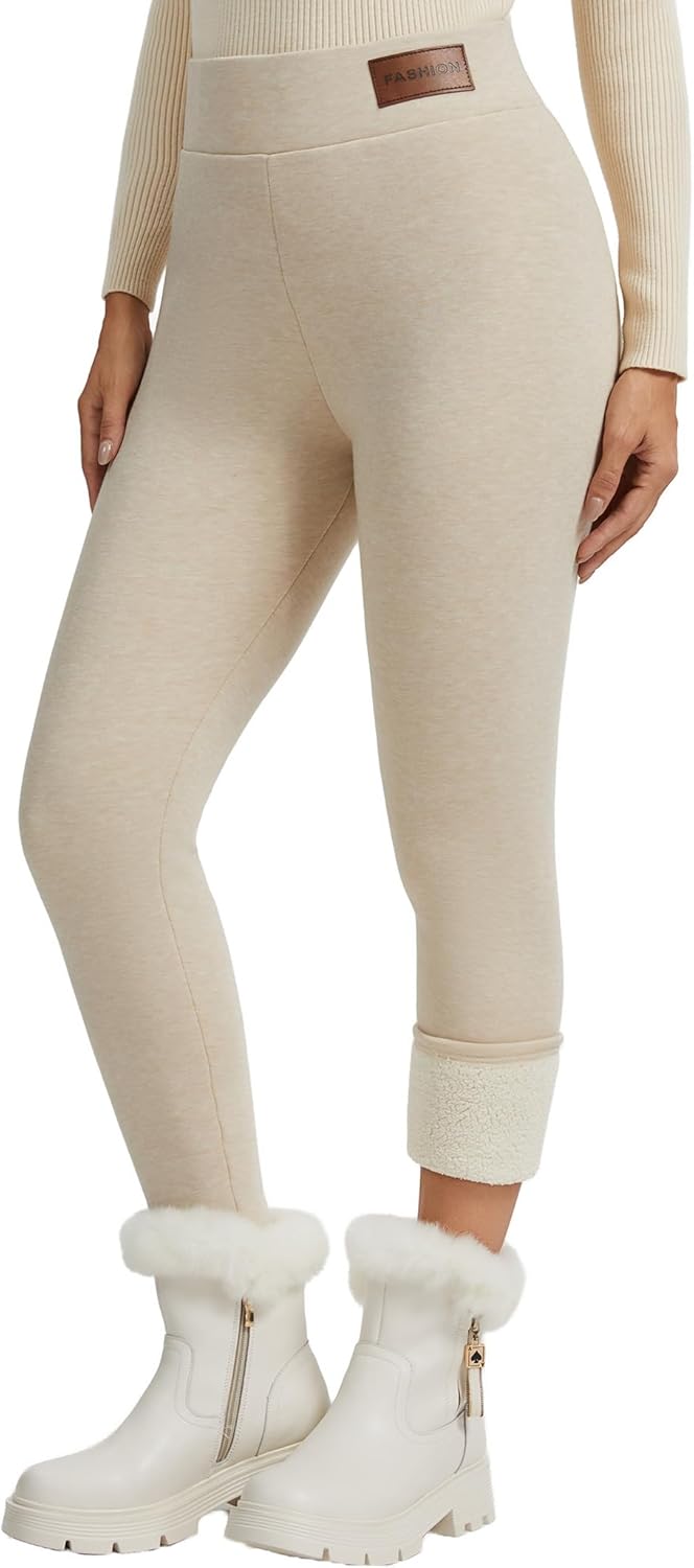 Women's Thermal Fleece Lined Leggings for Winter Comfort