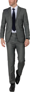 WEEN CHARM Men's Slim Fit Two Button Suit - Stylish Formal Set