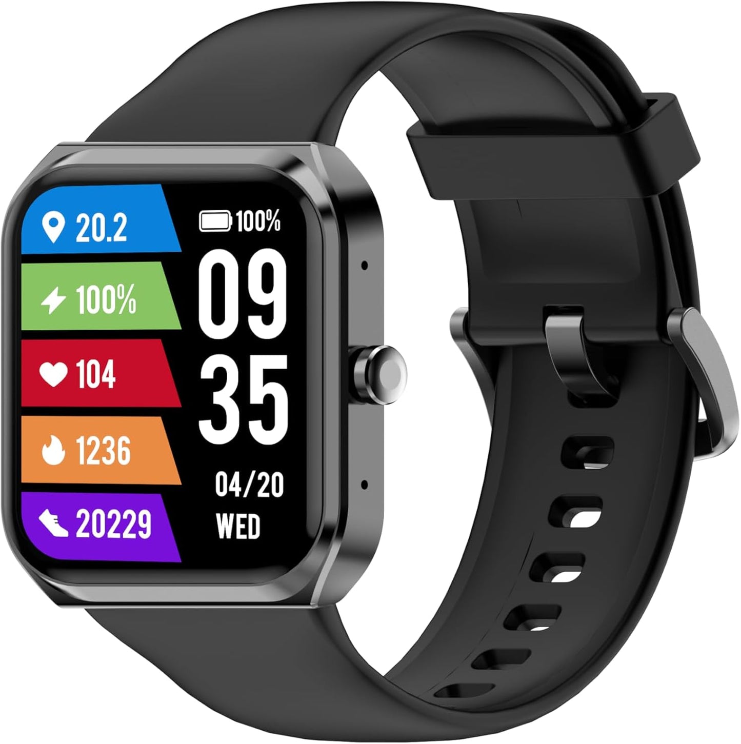 MXQ Smart Watch: Large Screen, Fitness Tracker, Calls, Heart Rate