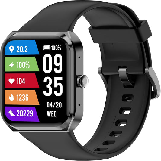 MXQ Smart Watch: Large Screen, Fitness Tracker, Calls, Heart Rate