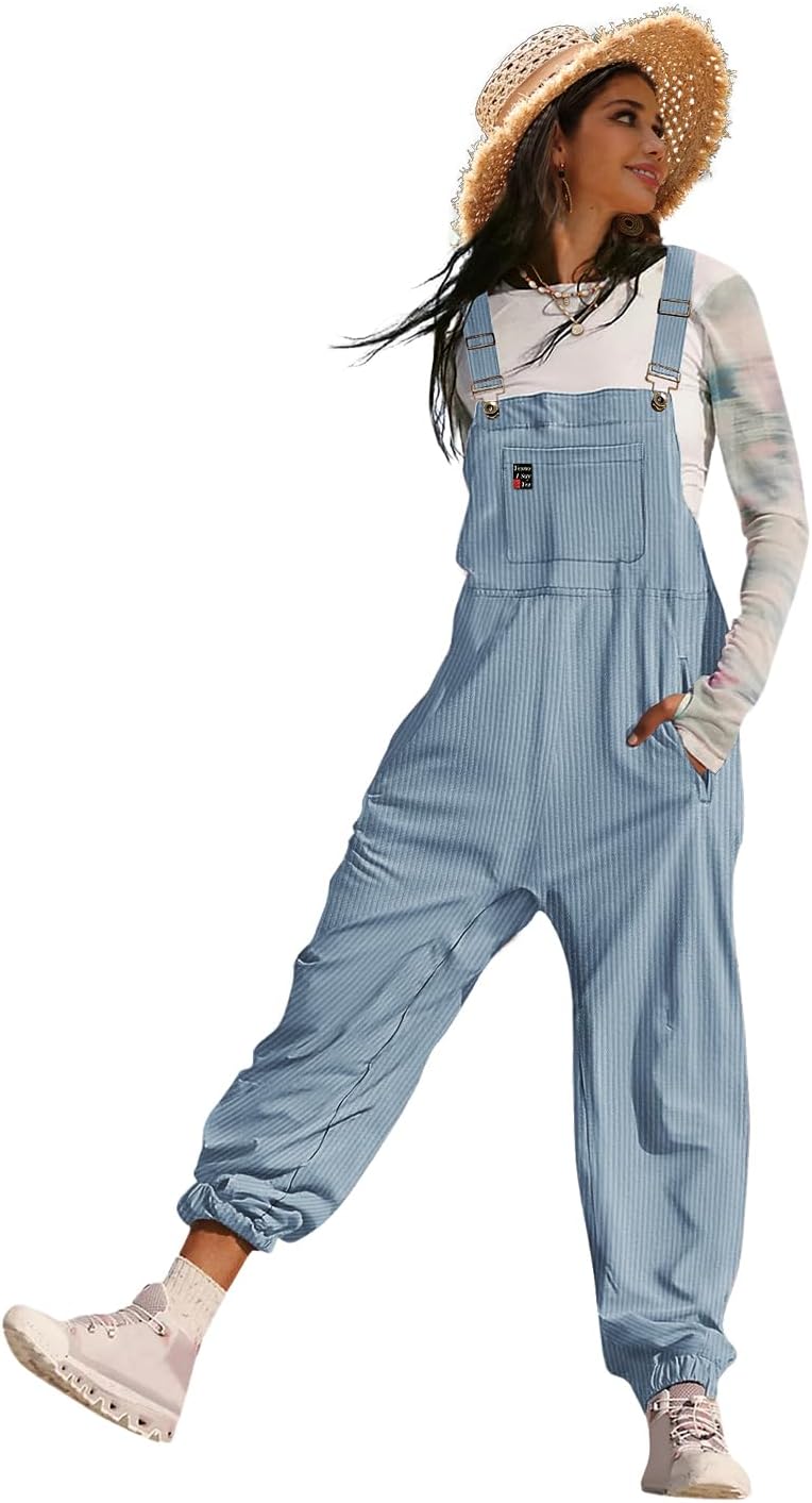 YESNO Women's Casual Corduroy Overalls for Stylish Comfort
