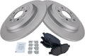 TRQ Rear Brake Coated Rotor & Premium Ceramic Pad Kit - Direct Fit