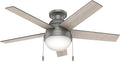 Hunter Anslee 46in Low Profile Ceiling Fan with LED - Quiet, Compact