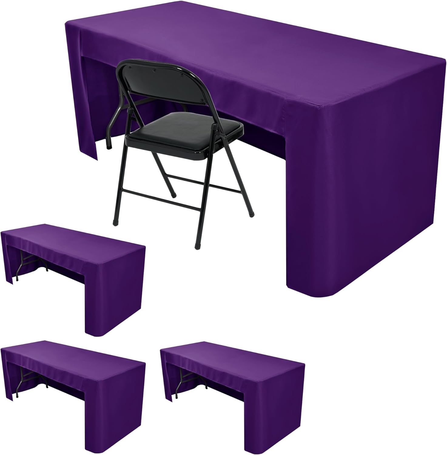 Open Back Fitted Tablecloths for 4 Foot Rectangle Table