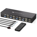 HDMI KVM Switch 2 Monitors 4 Computers - Dual 4K60Hz Switching