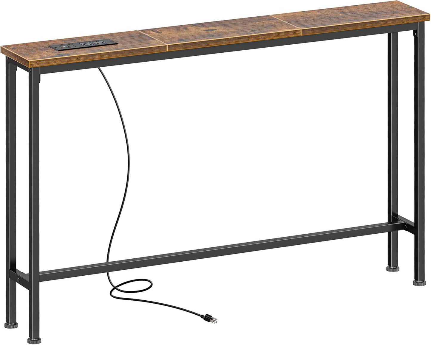5.9 Inch Console Table with Outlet for Living Room and Hallway