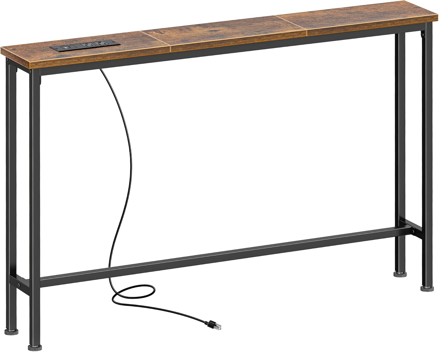 5.9 Inch Console Table with Outlet for Living Room and Hallway