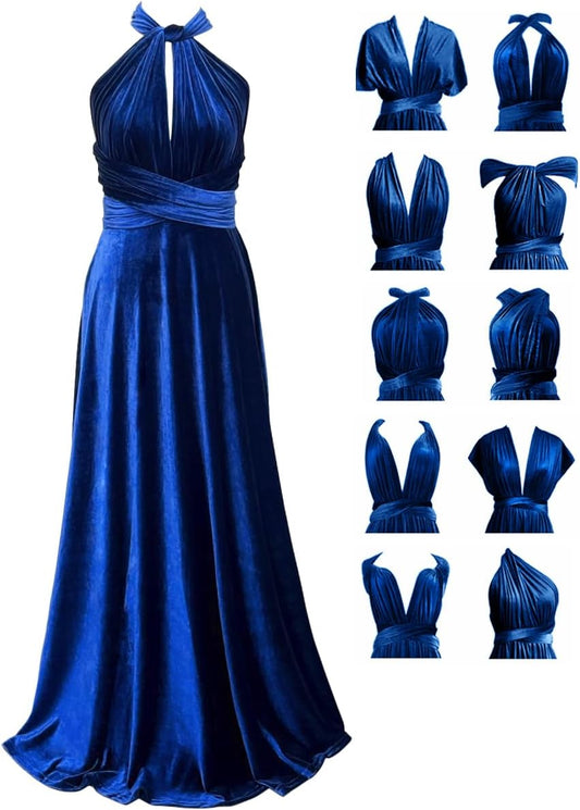 Versatile Velvet Infinity Dress for Bridesmaids and More