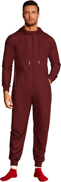 COOFANDY Mens Jumpsuit Onesie Rompers - Hooded Full Zip Tracksuit