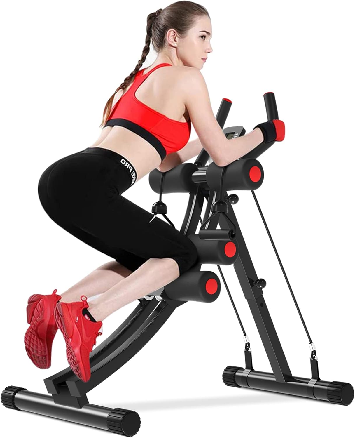 KESHWELL Foldable Ab Machine - Core Trainer with Resistance Bands