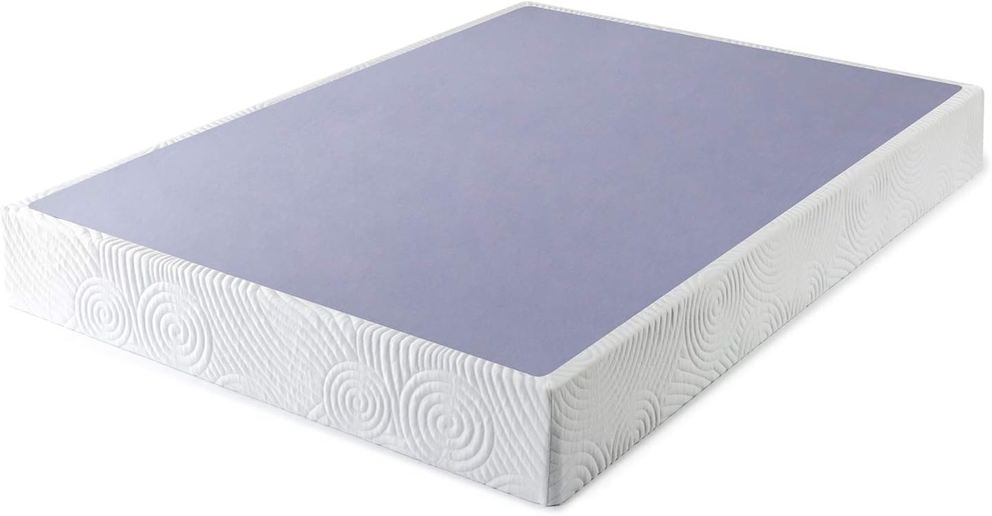 ZINUS Metal Box Spring with Wood Slats, 9 Inch Mattress Foundation