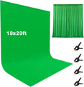 10x20ft Large Green Screen Backdrop for Photography - Seamless