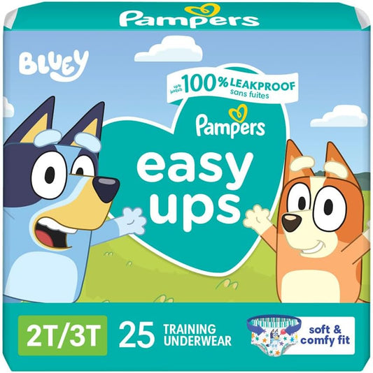Pampers Easy Ups Training Pants - 25 Ct, Size 2T-3T - Bluey Design