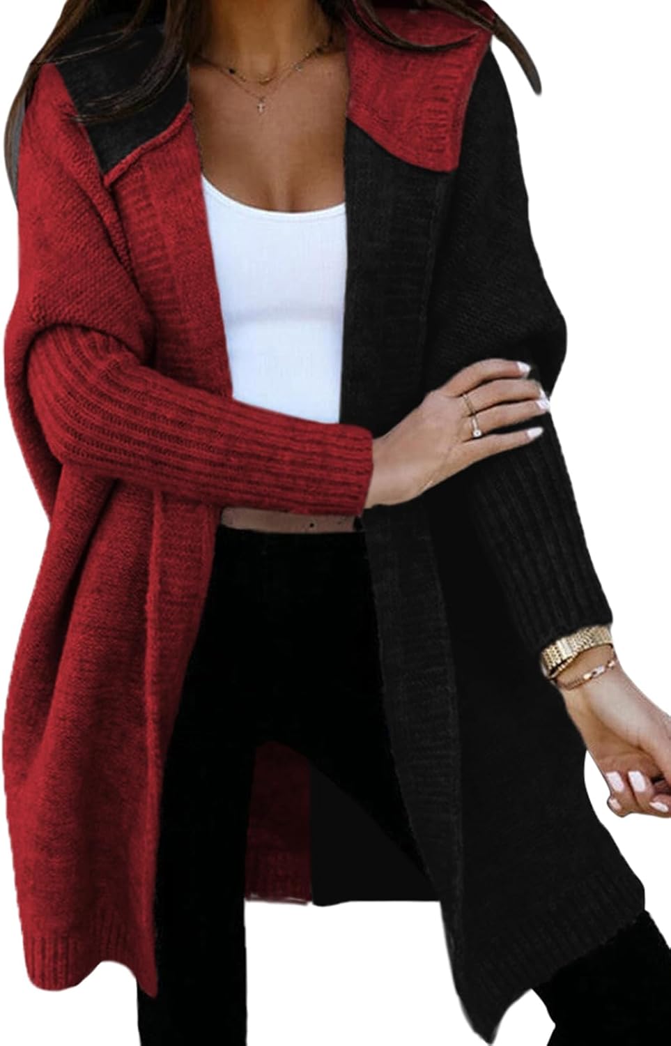 Astylish Women 2025 Fall Open Front Long Sleeve Cardigan Sweater