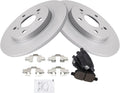 TRQ Rear Brake Pad & Rotor Kit - Direct Fit Rear Ceramic Kit