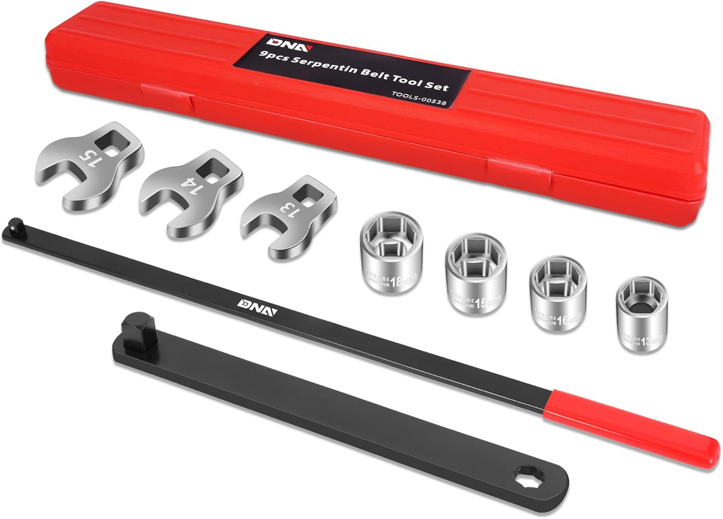 9pc Serpentine Belt Tool Set for Easy Installation and Removal