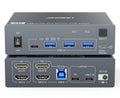 Dual Monitor KVM Switch for Laptop & Desktop with 4K@60Hz